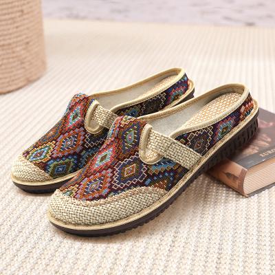 New Linen Breathable Embroidery Shoe