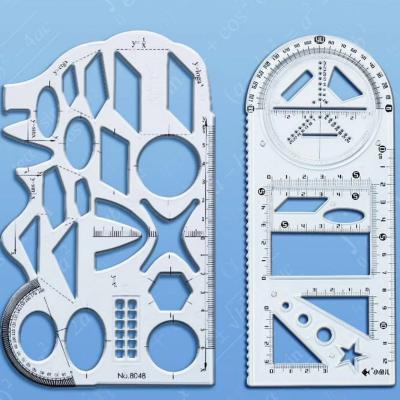 2 Pcs Multifunctional Geometric Ruler